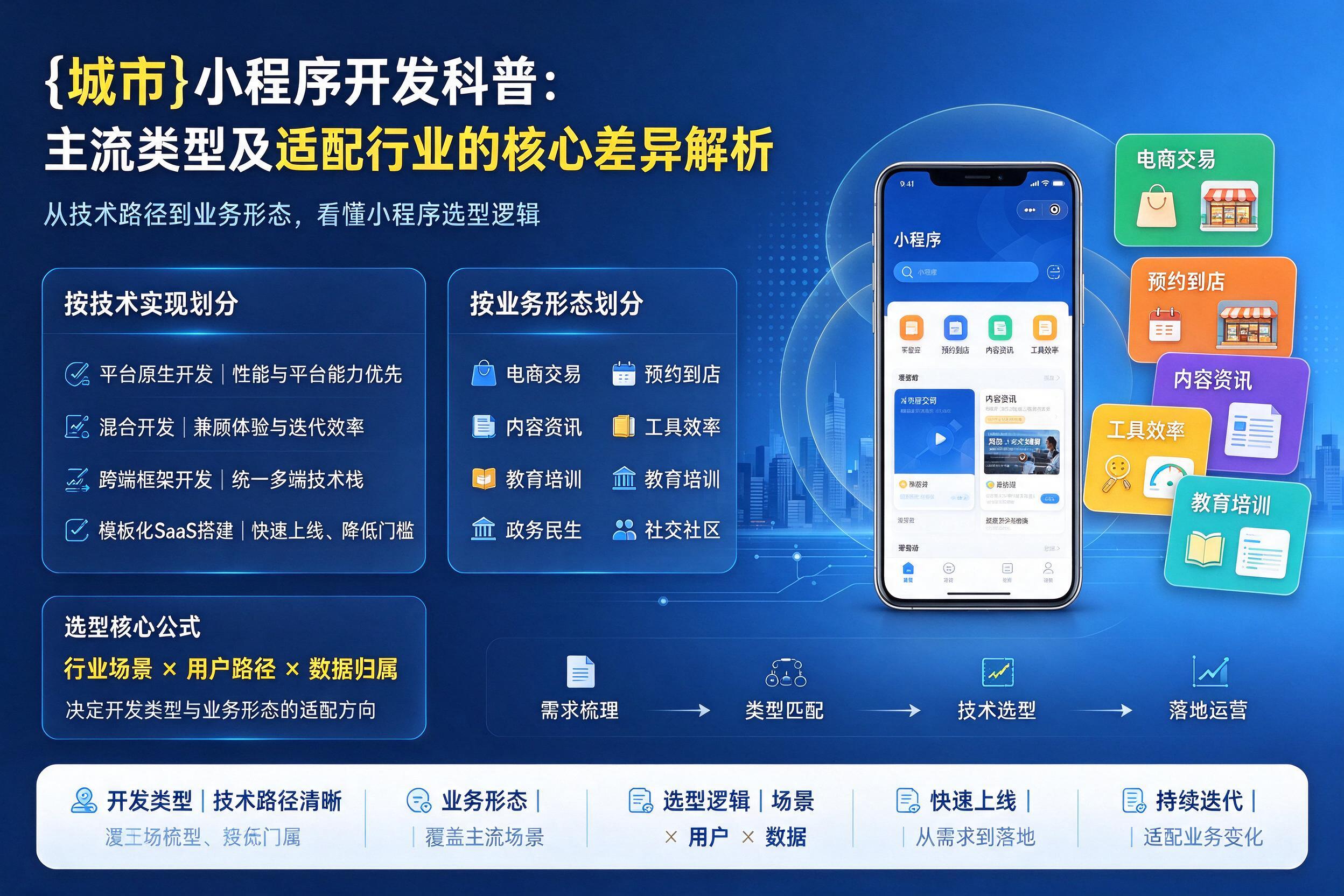陕西小程序开发科普：主流类型及适配行业的核心差异解析